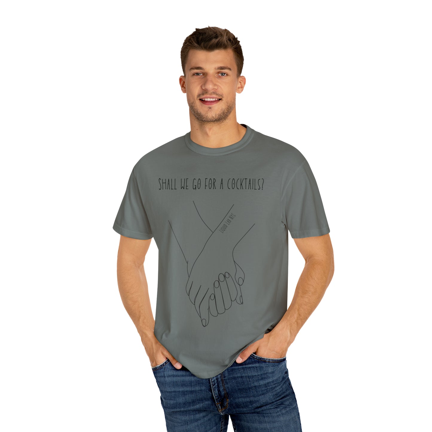 Unisex Garment-Dyed  "Join me for a cocktail? " T-shirt