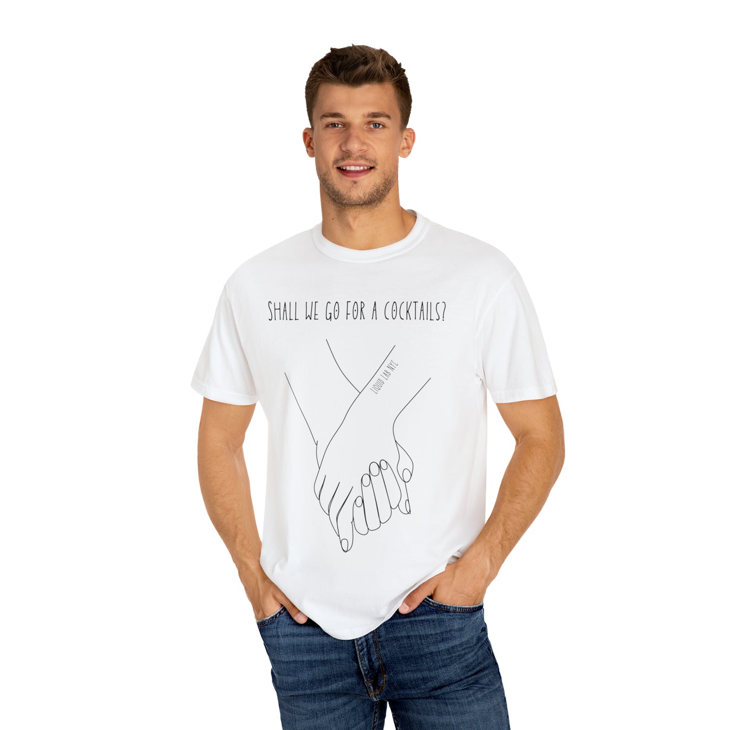 Unisex Garment-Dyed  "Join me for a cocktail? " T-shirt