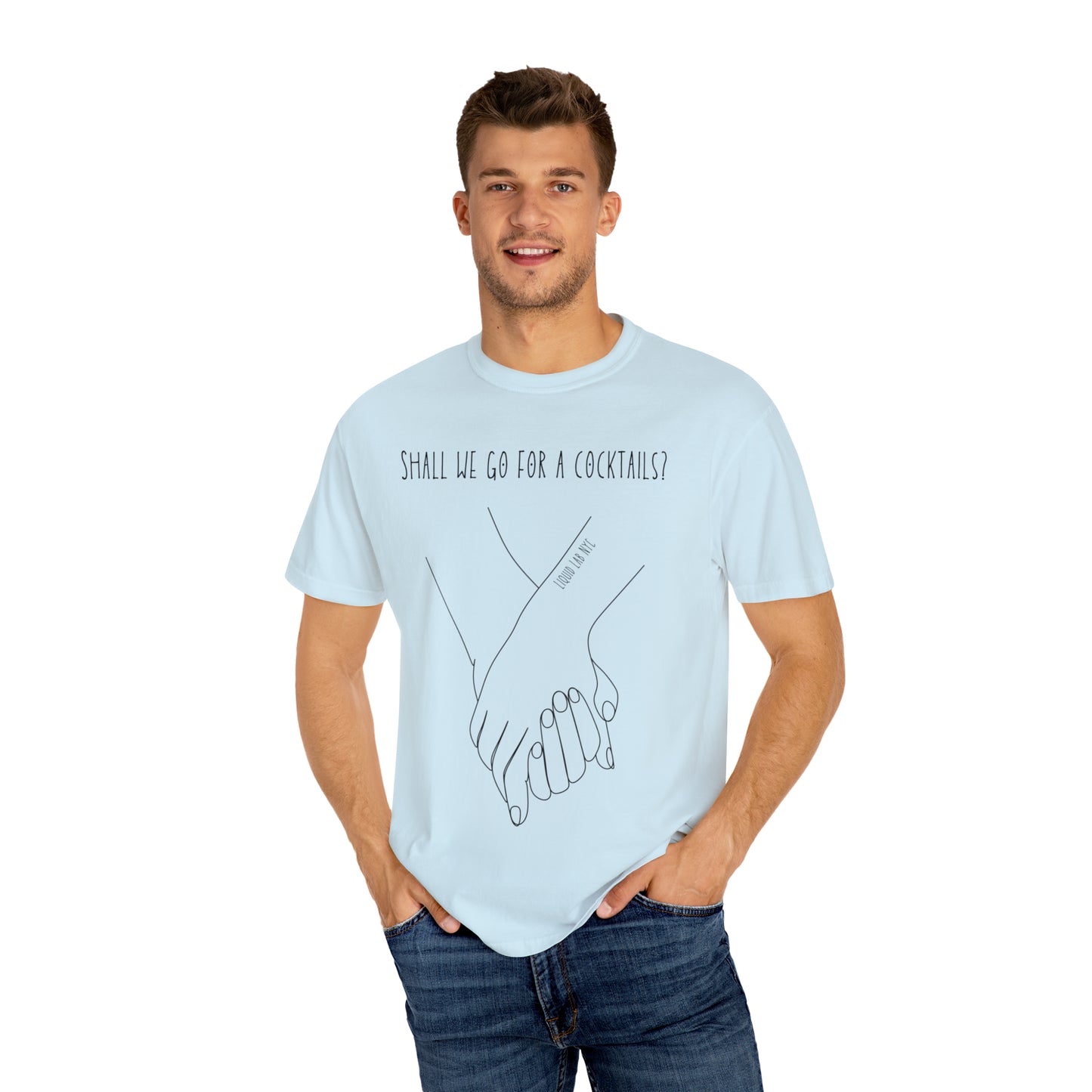 Unisex Garment-Dyed  "Join me for a cocktail? " T-shirt