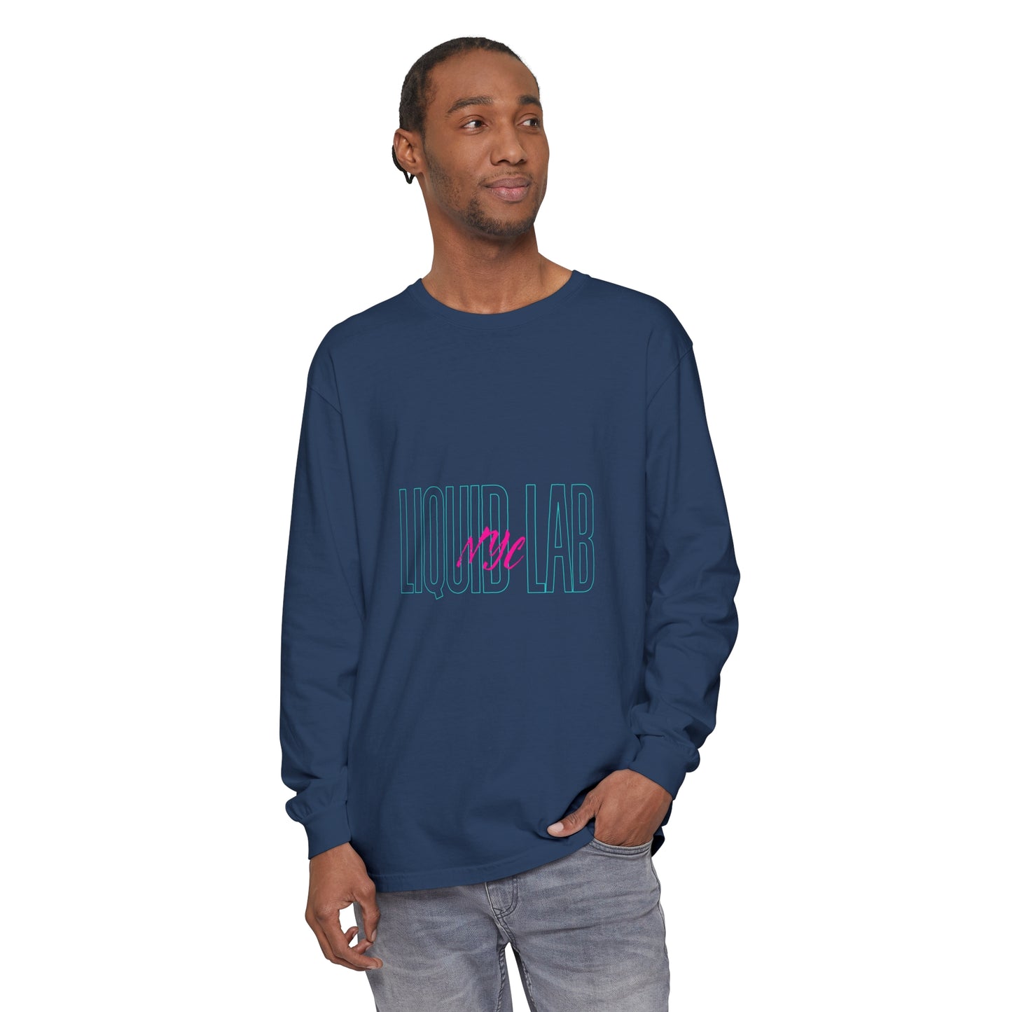 Unisex RETRO Garment-dyed Long Sleeve T-Shirt